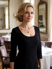 “Princess Diana Inspired” Edison Pearl Pendant Sterling Silver Jewelry with Small Square Diamonds（10mm-11mm）