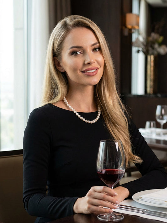 Freshwater Cultured Pearls Necklace Aurora Series Pure White AAA-Grade（8mm-9mm）