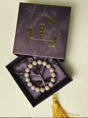 White Dragon Saliva Incense Bead Bracelet | Stress Relief & Focus Support Daily Wear Jewelry