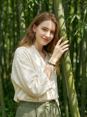 "Green Bamboo Jasmine" Incense Bead Bracelet | Natural Calming & Refreshing Aromatherapy Jewelry