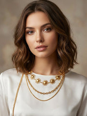 Sun Goddess Waist Chain Retro Gold Vacation Style Belt Waist Cover with Skirt Accessories New Style