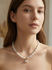 "Tiny Sugar" Bubble Pearl Necklace Light Luxury Niche 2025 New Collarbone Chain