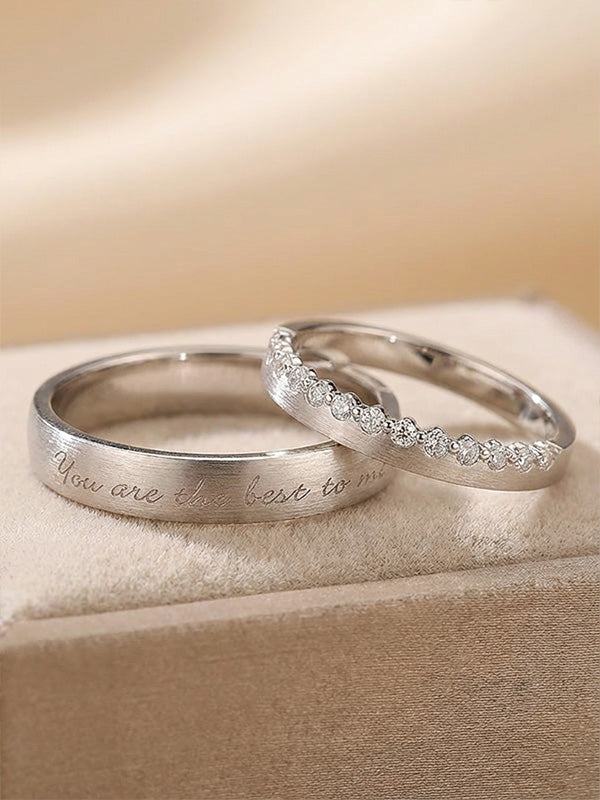 "Galaxy Kiss" Diamond Couple Rings' — Sworn by Stars, Belong to You S999