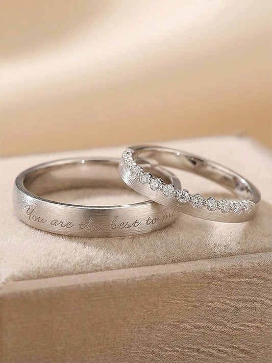 "Galaxy Kiss" Diamond Couple Rings' — Sworn by Stars, Belong to You S999