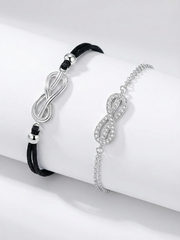 Inescapable Entanglement High-temperature forged "Eternal Knot"  Couple Bracelets