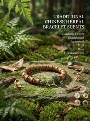 Gardenia Bamboo-Style Incense Bead Bracelet | Calming & Refreshing Aromatherapy Jewelry