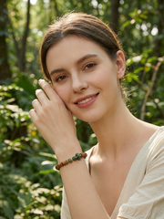 Gardenia Bamboo-Style Incense Bead Bracelet | Calming & Refreshing Aromatherapy Jewelry