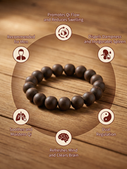 Da Si He Agarwood Sandalwood Incense Bead Bracelet | Stress Relief & Focus Support Daily Wear for Men