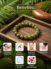 Awaken Mint & Herbal Incense Bracelet | Focus & Energy Support Daily Wear Jewelry