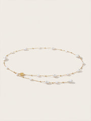 Baroque Pearl Waist Chain Temperament Pearl Waist Chain With Skirt Gold Chain Waist Belt