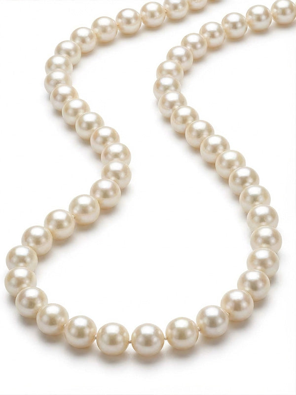 Freshwater Cultured Pearls Necklace Aurora Series Pure White AAA-Grade（8mm-9mm）
