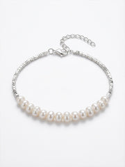 Freshwater Aquaculture Pearl Bracelet Crushed S925 Silver Versatile Daily Commuting Style