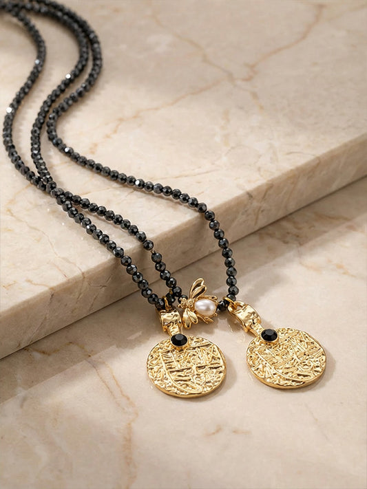 Nile Waist Chain Sweater Chain Long Necklace Black Energy Stone Crystal Belt Waist Seal Accessory