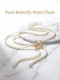 Butterfly Love Pearl Waist Chain Dress Belt Accessories Chain Matching Skirt 2025 New Female