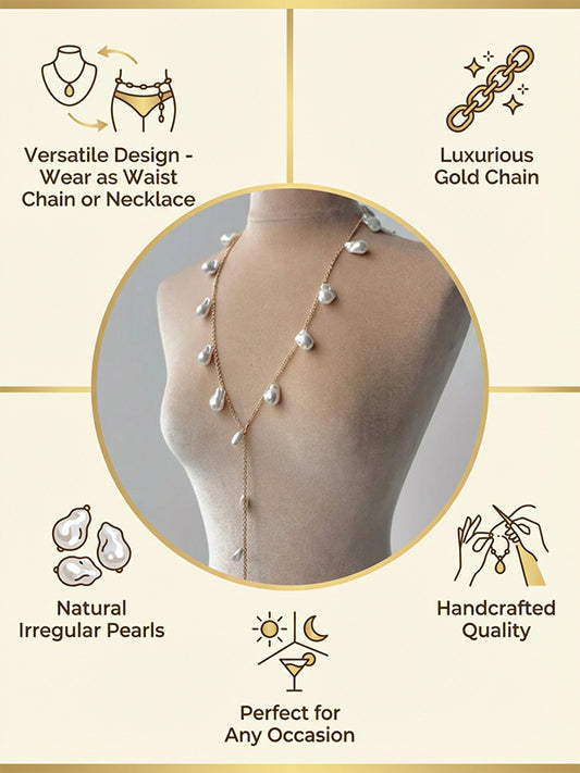Mermaid Waist Chain Baroque Pearl Belt Dress Accessories with Skirt 2025 New Style