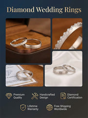 "Galaxy Kiss" Diamond Couple Rings' — Sworn by Stars, Belong to You S999