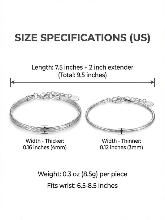 Twin Serpents Couple Bracelets - Your Body Heat Shapes My Form