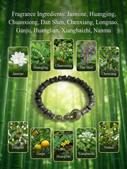 "Green Bamboo Jasmine" Incense Bead Bracelet | Natural Calming & Refreshing Aromatherapy Jewelry
