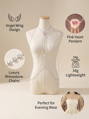 Angel Wings Body Chain Dress Wedding Bridal Party Necklace Chest Chain Accessories Waist Chain
