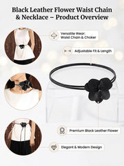 Iris Belt With Elegant Temperament Three-dimensional Flower Waist And Neck Accessories Dual-use Skirt Belt