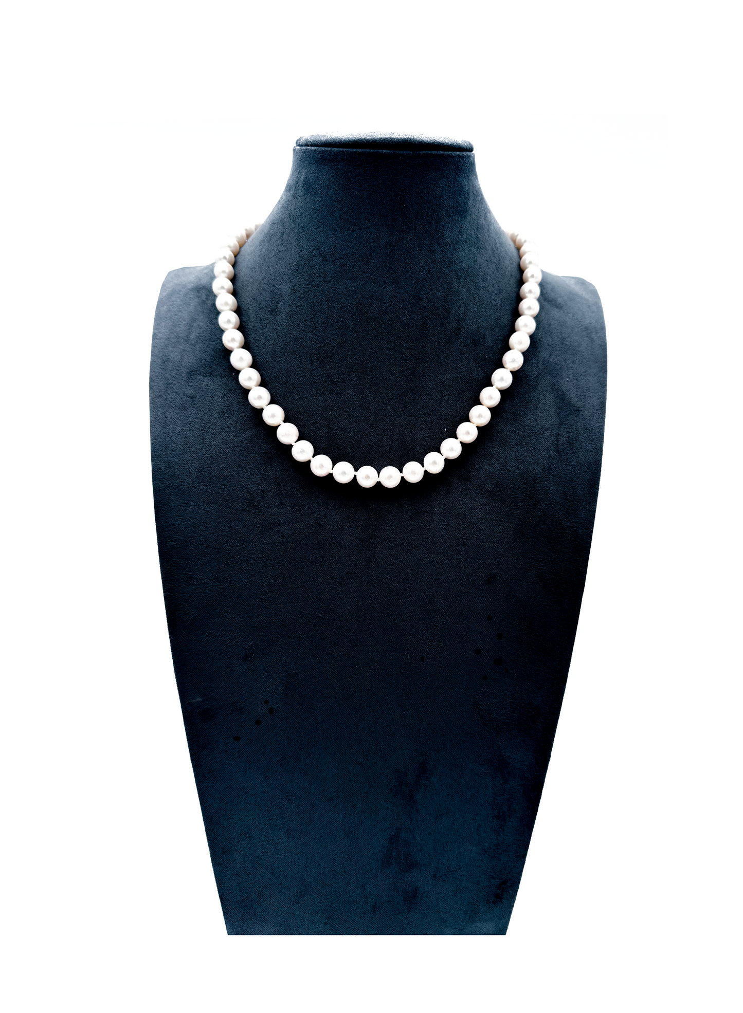 Freshwater Cultured Pearls Necklace Aurora Series Pure White AAA-Grade（8mm-9mm）