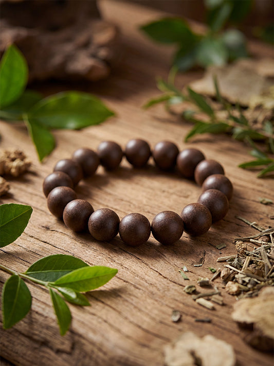 Ginseng Herbal Incense Bead Bracelet | Natural Qi-Boosting Calming Aromatherapy Jewelry
