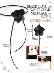 Iris Belt With Elegant Temperament Three-dimensional Flower Waist And Neck Accessories Dual-use Skirt Belt