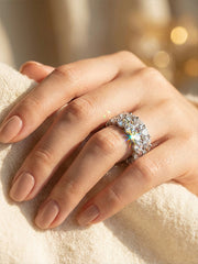 Shining Wheel Shimmering Circular Diamond Ring‘ Eternally Classic