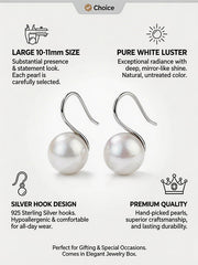 “High Heel Earrings”  Freshwater Cultured Pearls Edison Series （10mm-11mm）